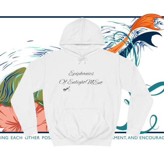 College Hoodie - Koi Fish with Black and White Design