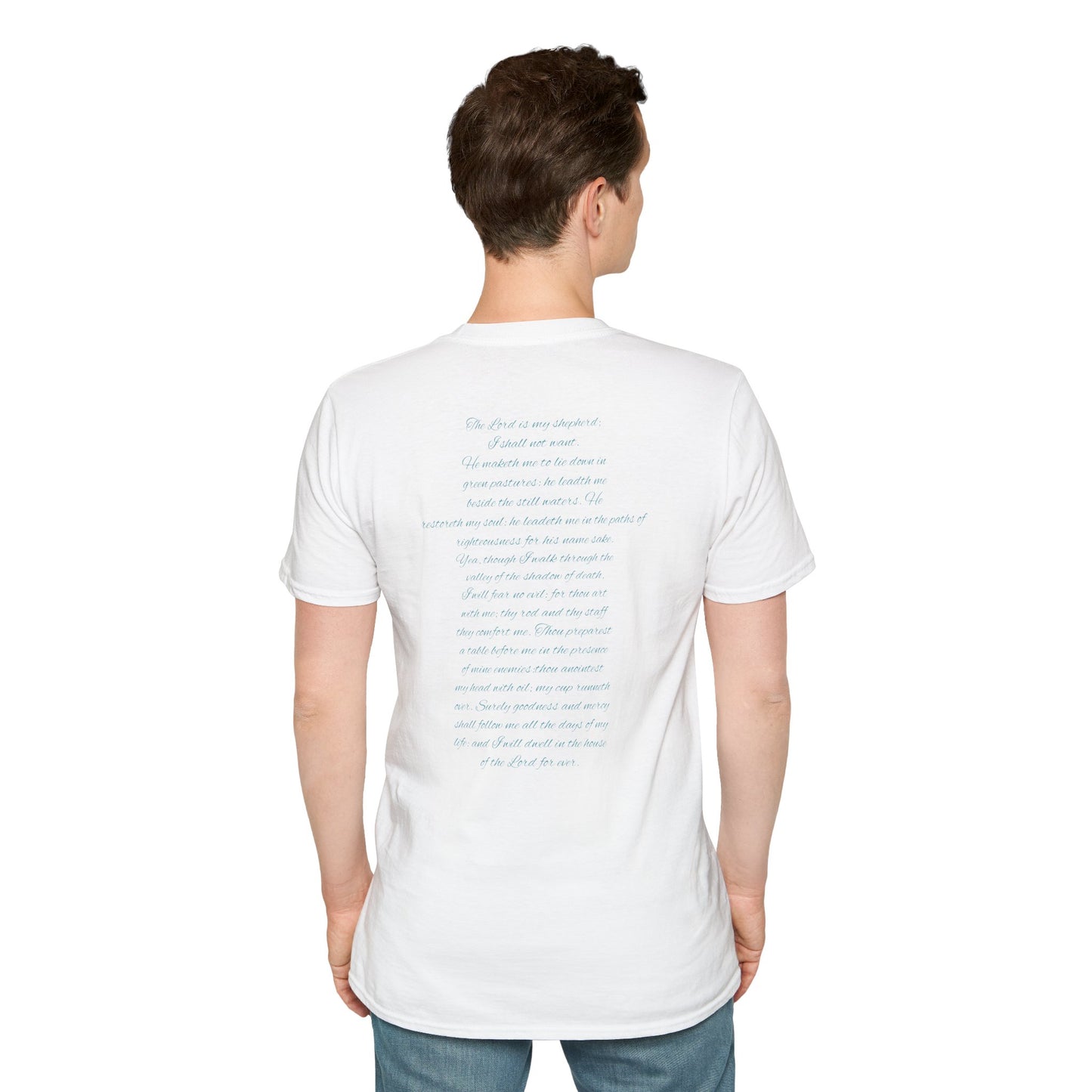 Christian Unisex T-Shirt with Psalm 23 and Epiphanies of EnlightMEnt