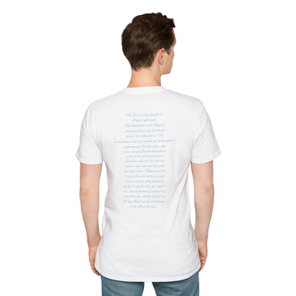 Christian Unisex T-Shirt with Psalm 23 and Epiphanies of EnlightMEnt