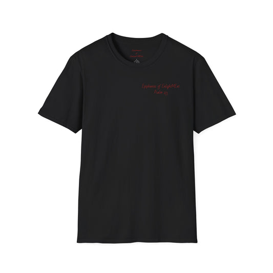 Angel with White Background Drawing Unisex Black T-Shirt