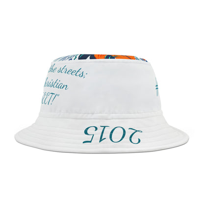 Bucket Hat with Koi Fish Design