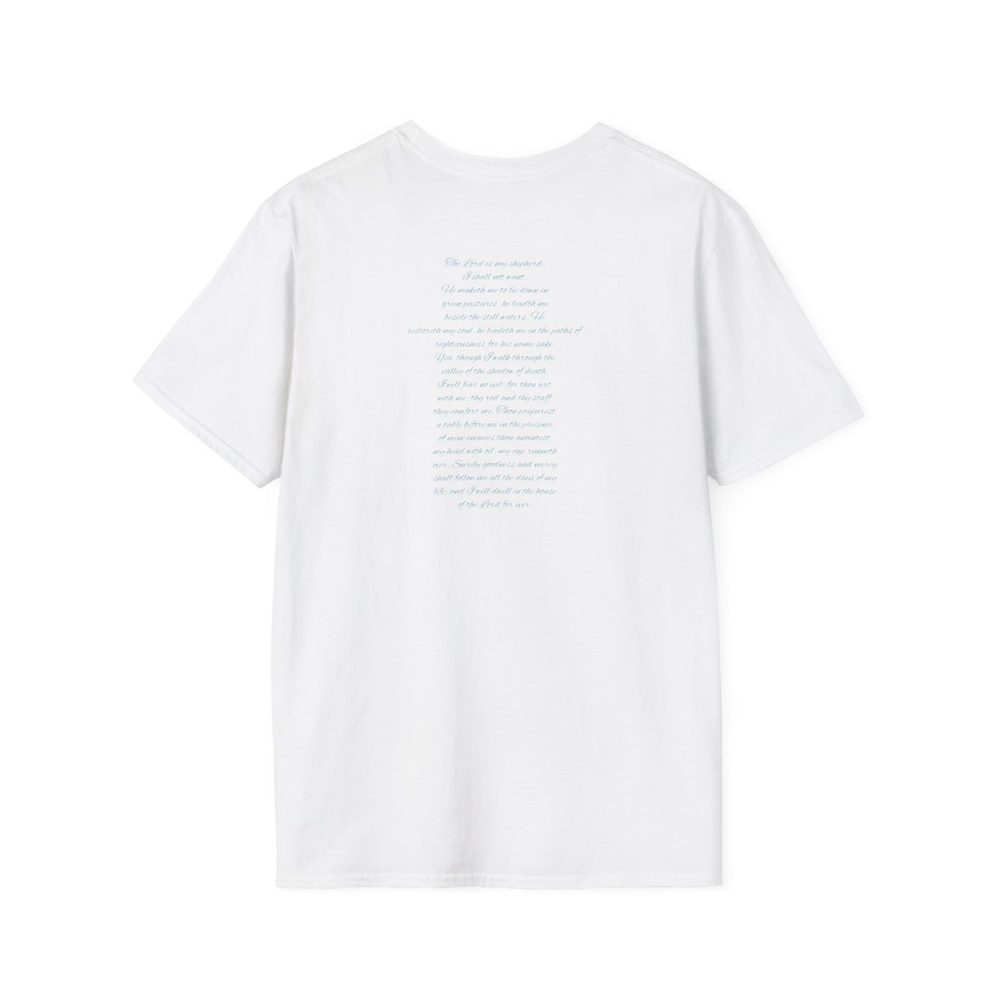 Christian Unisex T-Shirt with Psalm 23 and Epiphanies of EnlightMEnt