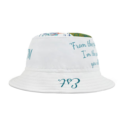 Bucket Hat with Koi Fish Design