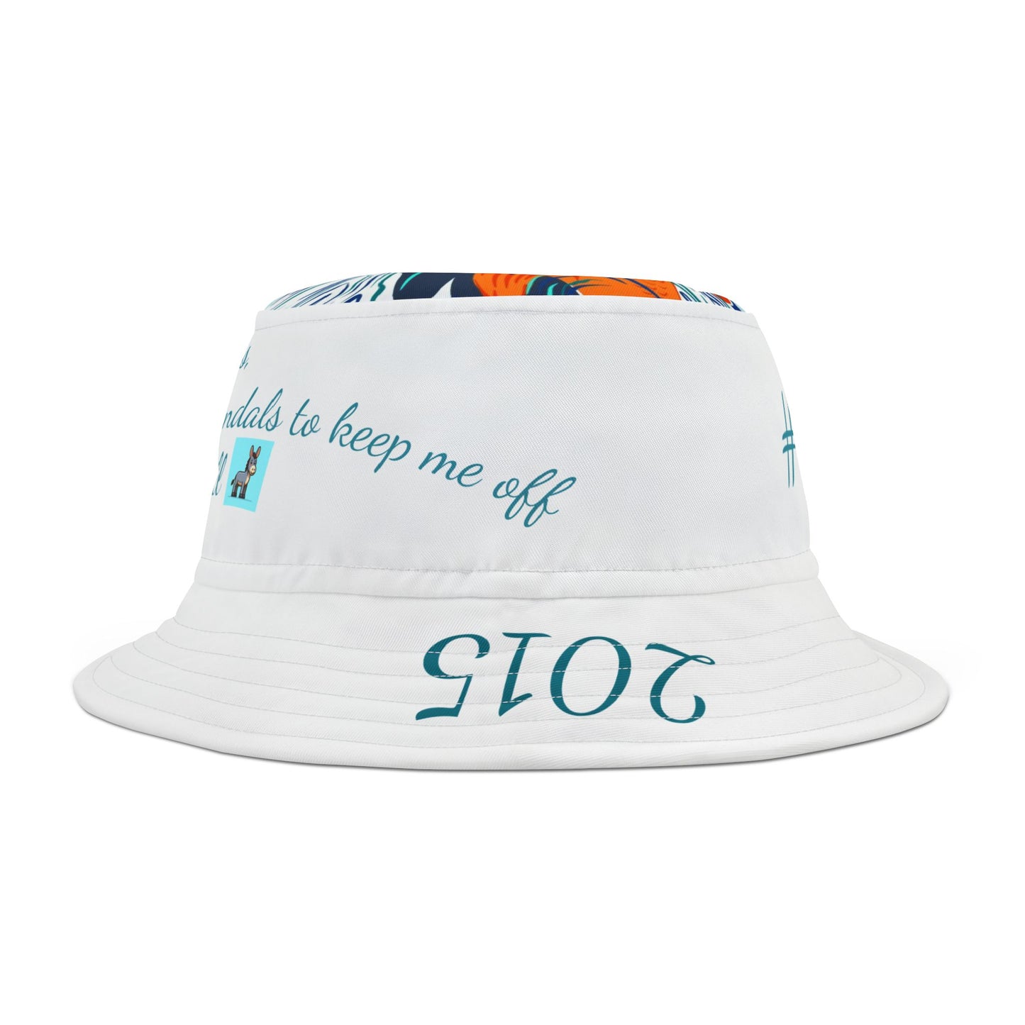 Bucket Hat with Koi Fish Design and Donkey Emoji