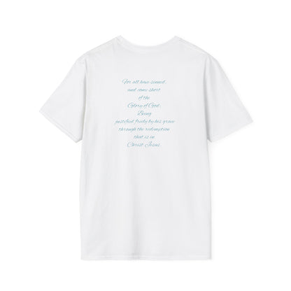 Christian Unisex T-Shirt with Romans 3:23-24 and Epiphanies of EnlightMEnt