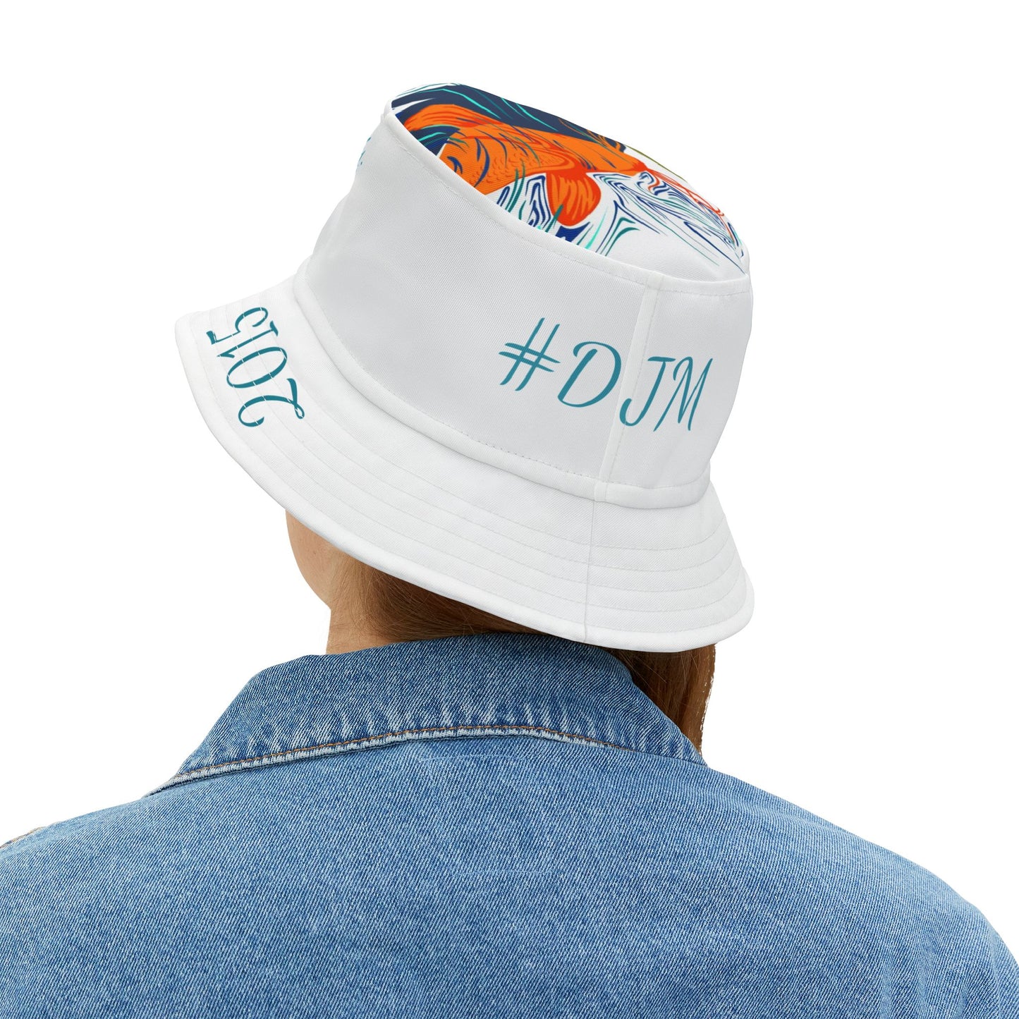 Bucket Hat with Koi Fish Design