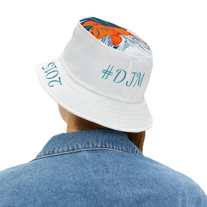 Bucket Hat with Koi Fish Design