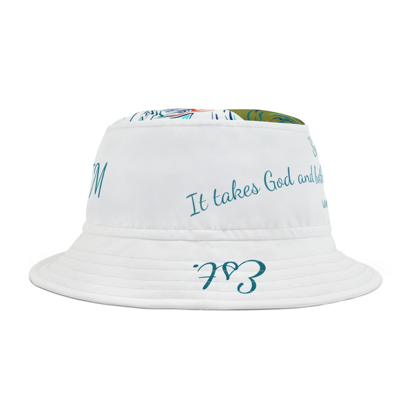 Bucket Hat with Koi Fish Design and Donkey Emoji
