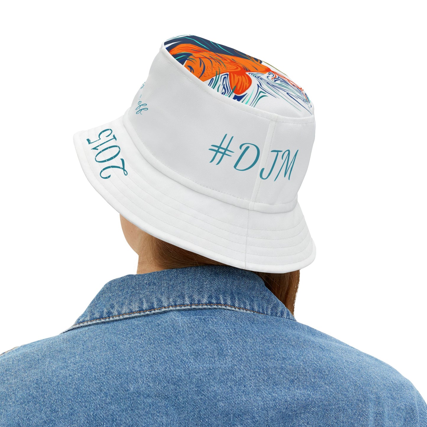 Bucket Hat with Koi Fish Design and Donkey Emoji
