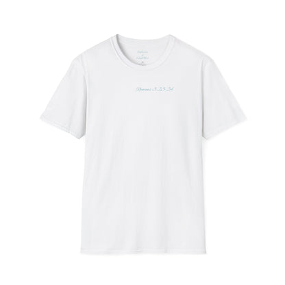 Christian Unisex T-Shirt with Romans 3:23-24 and Epiphanies of EnlightMEnt