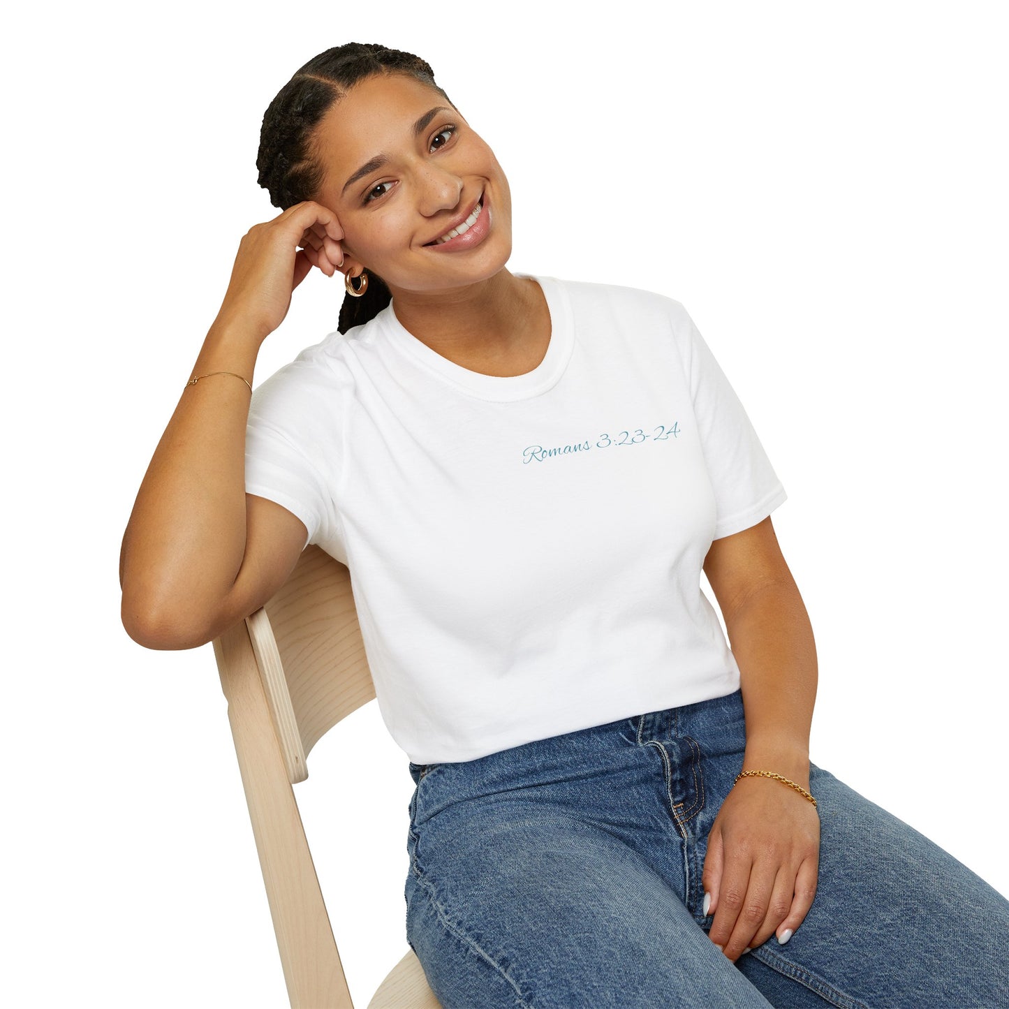 Christian Unisex T-Shirt with Romans 3:23-24 and Epiphanies of EnlightMEnt